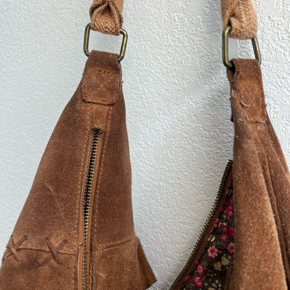 COPY - Free People Canvas/Suede Brown Hobo Bag - Picture 11 of 16